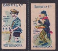Trade cards, Barratt's, Sayings, two cards, 'With My Seaweed in My Hand' & 'The Yiddisher Boy' (