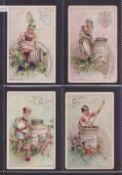 Trade cards, Liebig, 4 sets, all German language, S259 Little Chefs, S266 Philosophy Grosjean,