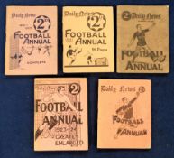 Daily News Football Annuals, five annuals 1919/20, (64 pages), 1920/21, (64 pages) 1921/22, (96