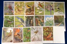 Trade cards, Suchard, Birds, Menu Cards, 'XL' size, three sets of six cards in each set, 'Serie