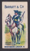Trade card, Barratt's, Military Types, type card, Italian Cavalry (vg) (1)