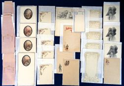 Menus, 29 Victorian and Edwardian menus including Art Nouveau designs, embossed, gilded,