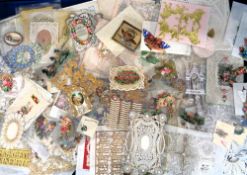 Victorian Card Making Items, 100s of scraps, pages, templates, gilded wording, embossed decorations,