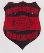 Cigarette card, Manningham Cigar Emporium, Football Shields, type card, 'Play Up Rochdale St.