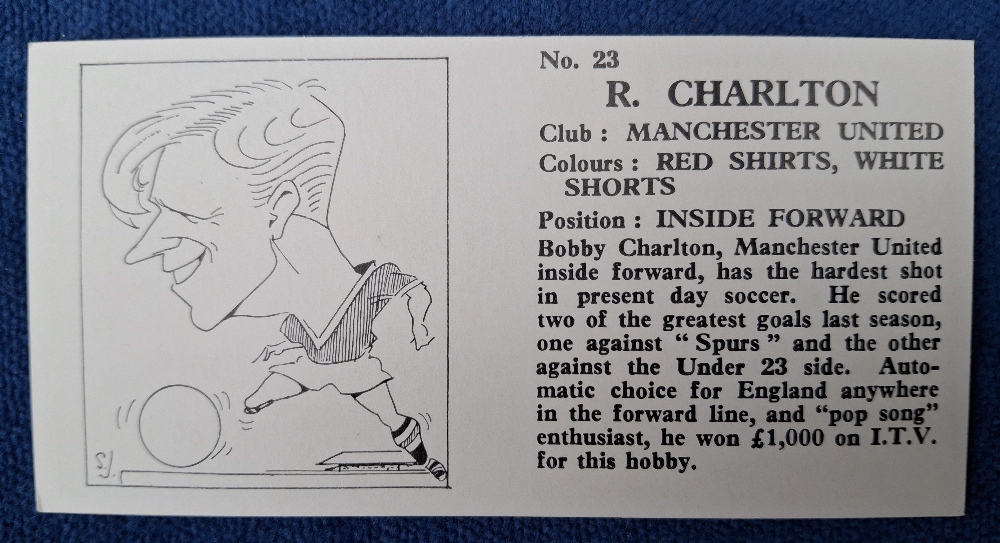 Trade cards, Football Chix Footballers Action & Portrait (set 48 cards) including Bobby Charlton - Image 3 of 5