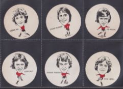 Trade cards, Football Manchester Evening News (anon circular cards most with 'Millfix Intermills'