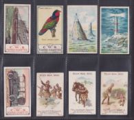 Cigarette cards, 8 type cards, Morris Boer War 3 cards, Miekeljohn, Norwood, Babtie. Hill Lighthouse