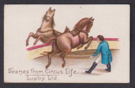 Cigarette card, Lusby, Scenes from Circus Life, type card, Ref H264 picture no 25 (gd) (1)