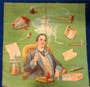 Tobacco silk, USA, Anon, very large silk/linen premium issue, 'She's my Idol, She's my Queen is my