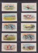 Cigarette cards, British Sports Series, 10 cards, 'Federation Austrian Flour' backs (4), Cricket,