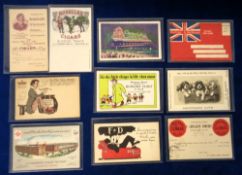 Tobacco advertising, USA, a collection of 10 advertising postcards for various companies inc.