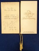 Autographs, Entertainment, a dinner menu and programme from 12th June 1949 for a performance of
