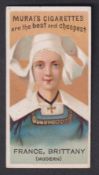 Cigarette card, Japan, Murai, Headdresses of Various Nations, type card, France, Brittany (