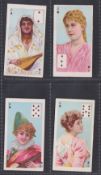 Cigarette cards, Canada, D Ritchie & Co, Beauties, p/c inset Ref R500-200 Third Set back in blue,