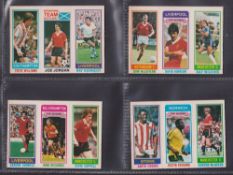 Trade cards, Football, Topps Footballers 1980 Pink backs (set 66 cards, each card 3 footballers