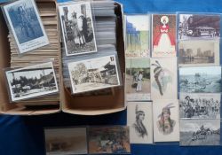 Postcards, a foreign mix of approx. 1000 cards, mostly USA and Canada, also a few South Africa,