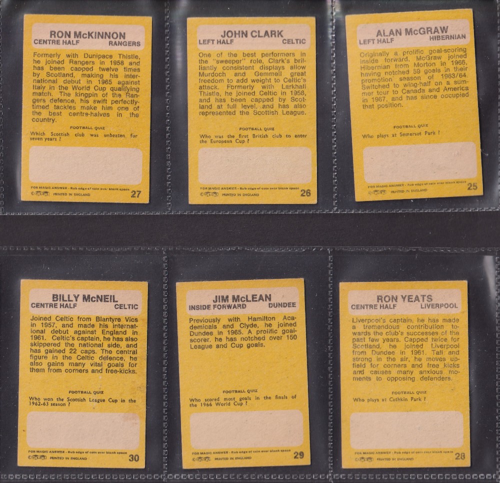 Trade cards, Football, A&BC Gum, Scottish, 1968 (Yellow backs) (set 45 cards) including Alex - Image 10 of 16