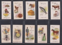Cigarette cards, Wills, Overseas, Conundrums, (set, 50 cards) (some with sl marks but mostly gd/vg)