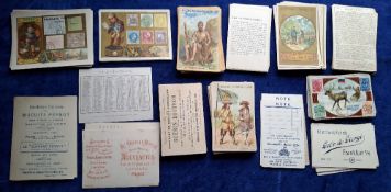 Trade cards, France, 170+ Chromo cards from various series including Aux Deux passages various