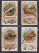 Trade cards, Suchard, Breeds of Pheasants, 'L' size, ref. 1-84 (set, 12 cards) (1 with slight mark