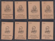 Trade cards, USA, Lion Coffee, Authors (Card Game) (set of 48 cards plus instructions) (a few with