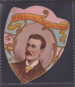 Trade card, Golf, J Baines Shaped Shield, 'Harry Vardon, Professional Golf Champion' (very slight