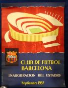 Football poster, Barcelona FC, a poster for the inauguration of the Nou Camp Stadium, September,