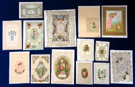 Victorian Valentines Cards, a collection of 20 good, lavishly decorated Valentines cards to