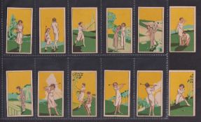 Cigarette cards, China, Dah Tung Nan, Chinese Golf Series, standard size (Back in green with '