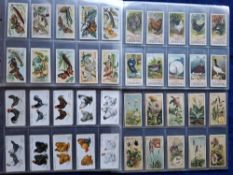 Cigarette cards, 10 sets, Ogden's Fowls Pigeons Dogs (some slight brown toning), CWS Wayside Flowers