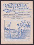 Football programme, Chelsea v Manchester City, 28th March 1914, Division 1, ex-binder, (vg) (1)
