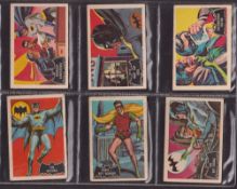 Trade cards, A&BC Gum, 3 sets, Batman Pink Back (number 1 with ink stain), Battle Cards (checklist