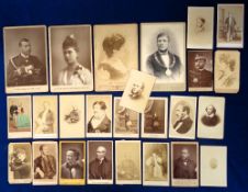 Victorian Photographs, Notable People, 25 Cartes de Visite and Cabinet Cards showing Royalty,