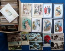 Postcards, a mixed selection of approx. 440 modern and vintage cards. Includes approx. 186 modern