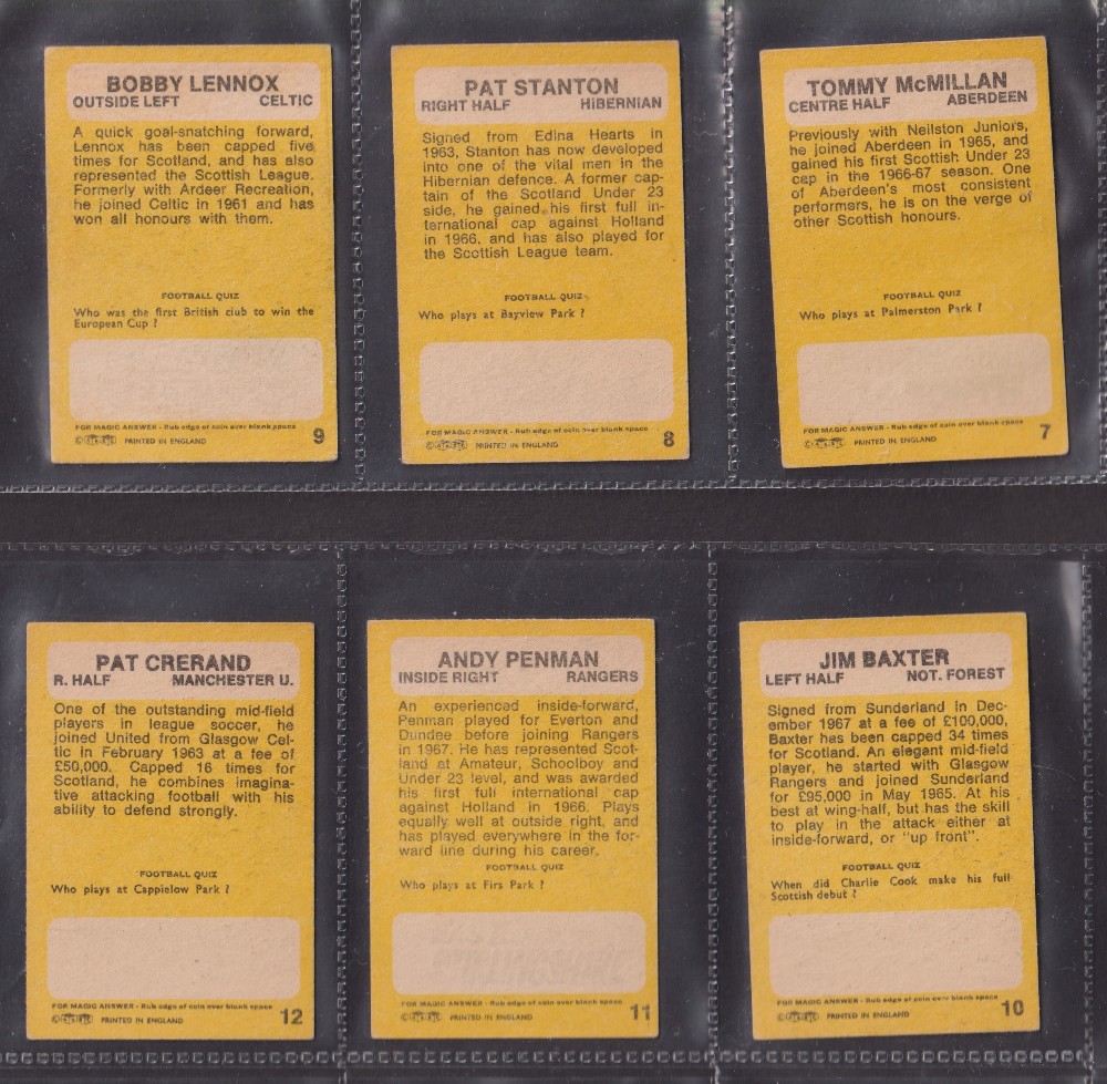 Trade cards, Football, A&BC Gum, Scottish, 1968 (Yellow backs) (set 45 cards) including Alex - Image 4 of 16