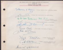 Autographs, The Football Association Amateur Cup Final, Bishops Stortford v Hendon, 1955, a page