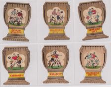 Trade cards, Football, 14 different anonymous Baines style Golden Cup shaped cards, Oldham, Bradford