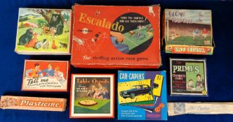 Vintage Toys and Games, 15 items to include Chad Valley Escalado, Czech block puzzle, Spears