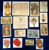 Advertising Cards, Chemists etc. 16 early cards to include Palmers Perfumes, Sapolio Hand Soap,