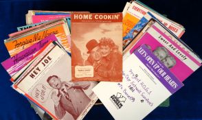 Entertainment, Sheet Music, approx. 300 US issue pop/film/show music sheets to include Bob Hope