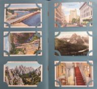 Postcards, a mixed foreign collection of approx. 740 cards in 3 vintage albums. Includes Spain