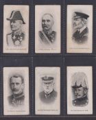 Cigarette cards, Taddy Admirals and Generals the War (South African issue), 6 cards 15,2,14,6,21,