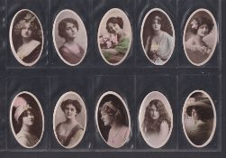 Cigarette cards, Godfrey Phillips, Beauties (oval) 29/30 anonymous no brand, photographic cards (gen