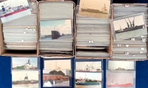 Transportation, Shipping, Germany, approx 1500 postcard sized images of assorted German vessels to