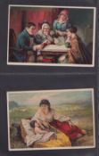 Trade cards, Early USA issue, 12 cards, Famous Painting series (7, all different issuers, 6