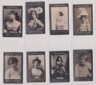 Cigarette cards, Cope Actresses & Beauties (photographic), 8 cards (fair/near gd)