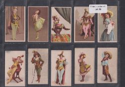 Cigarette cards, Anonymous plain back issue, Beauties GRACC, 10 cards (some irregular trim gen