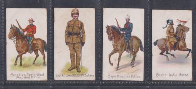 Cigarette cards, Leon de Cuba, Colonial Troops, 4 cards Canadian North West Mounted, Lieut Lowe,