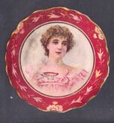 Trade card W M Hollier Tea(, shaped beauty advert card, approx 9.5cm wide (slight paper loss at base