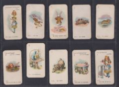 Cigarette cards, Carreras, Alice in Wonderland, small sized 47/48 (missing number 17), (gen gd a